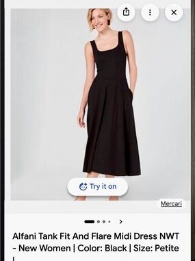 alfani tank fit & flare midi dress Alfani Womens Lace-Trim Fit & Flare Dress, Black, 4 at Amazon Women's Clothing store